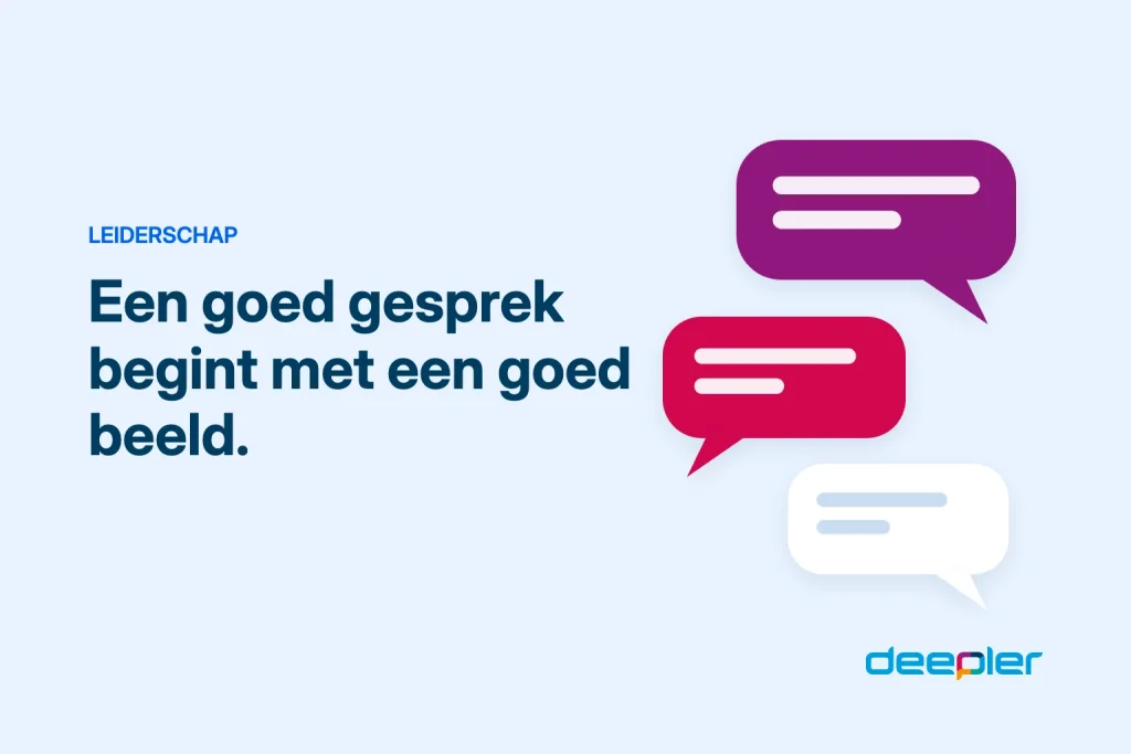 Deepler-header met de tekst: Een goed gesprek begint met een goed beeld