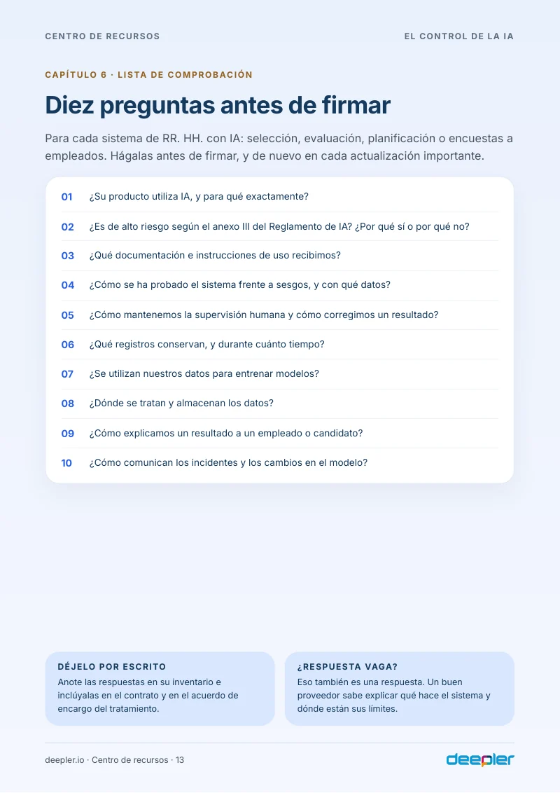 Página del whitepaper: Diez preguntas antes de firmar