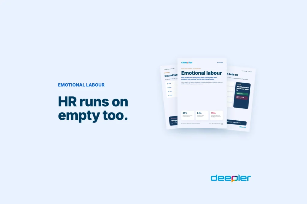 Deepler blog header with the text: HR runs on empty too.
