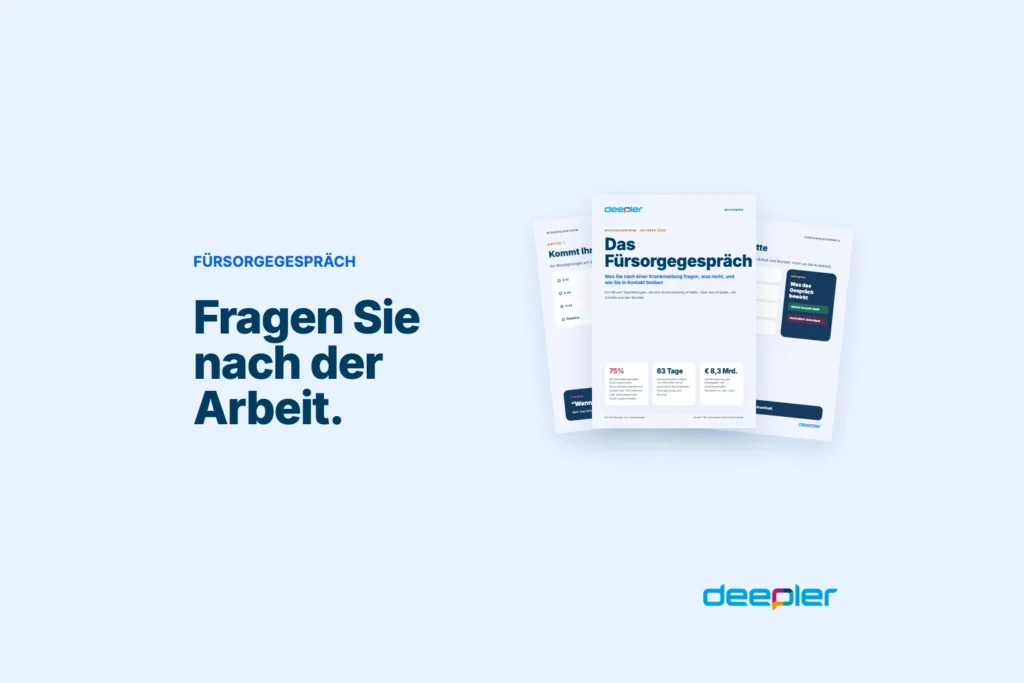 Deepler Blog-Header mit dem Text: Fragen Sie nach der Arbeit