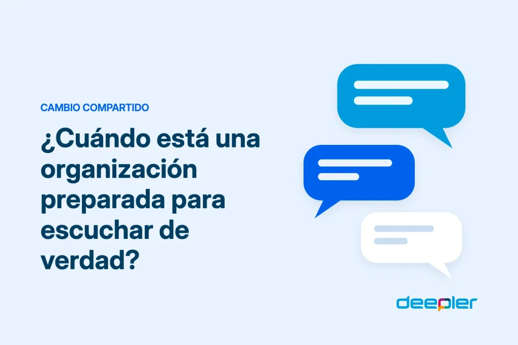 Cabecera del blog de Deepler con el texto: ¿Cuándo está una organización preparada para escuchar de verdad?