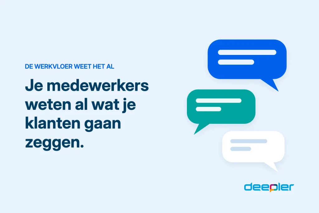 Deepler-header over service-profit chain: Je medewerkers weten al wat je klanten gaan zeggen.