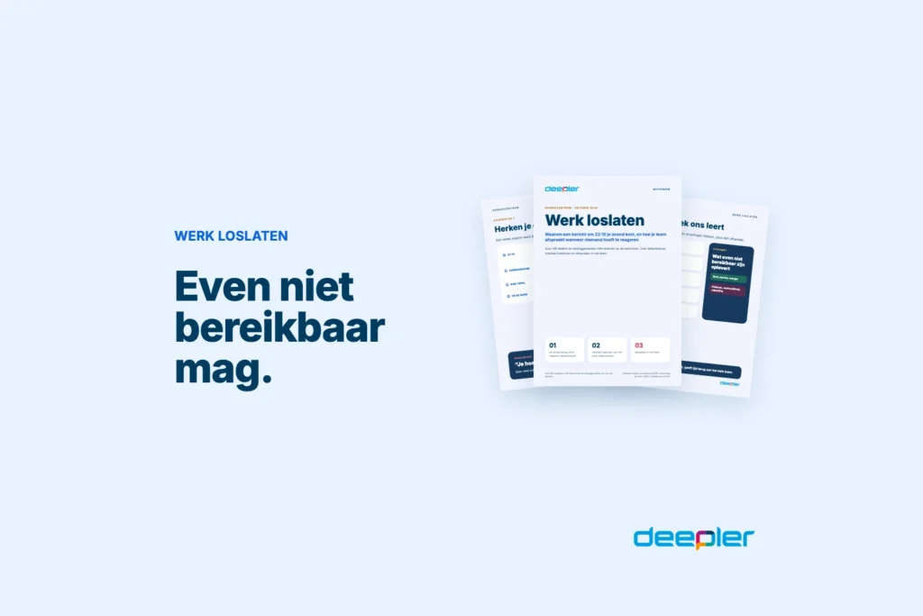 Deepler-header met de tekst: Even niet bereikbaar mag.